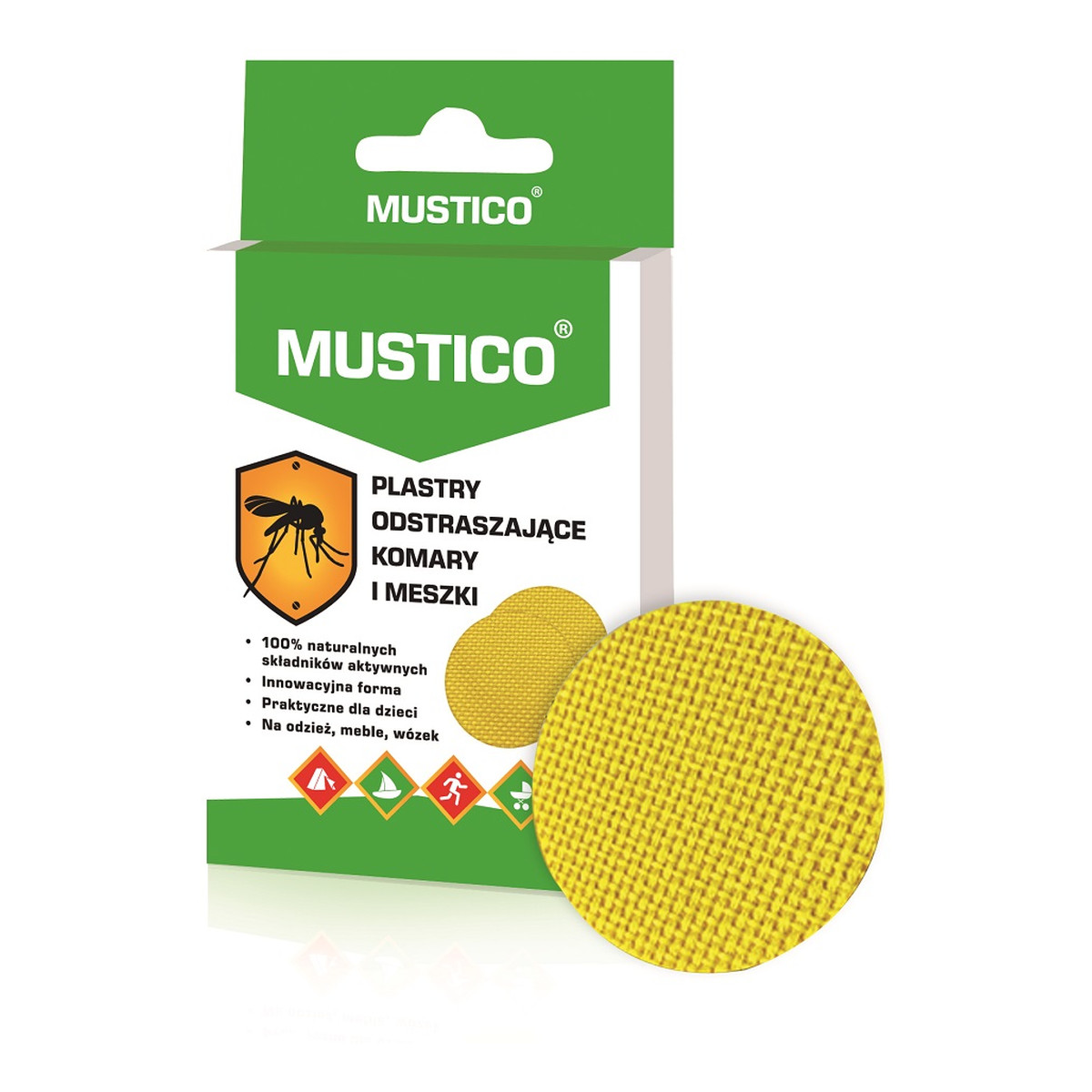 Mustico Plastry odstraszające komary i meszki 12szt