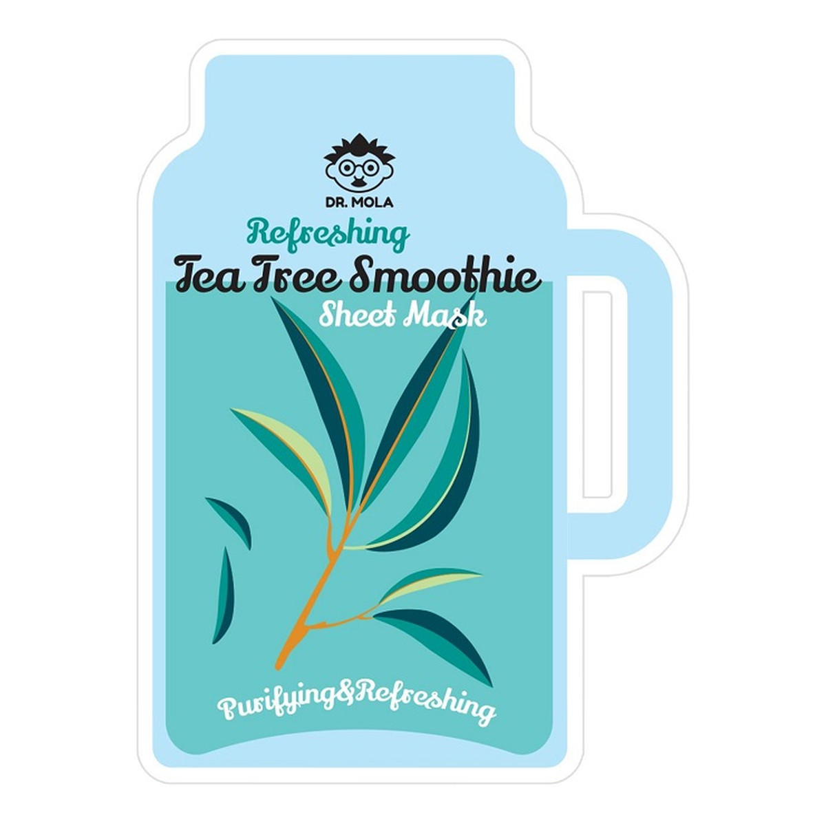 Dr. Mola Refreshing Tea Tree Smoothie Sheet Mask maseczka w płachcie oczyszczająco-odświeżająca 23ml