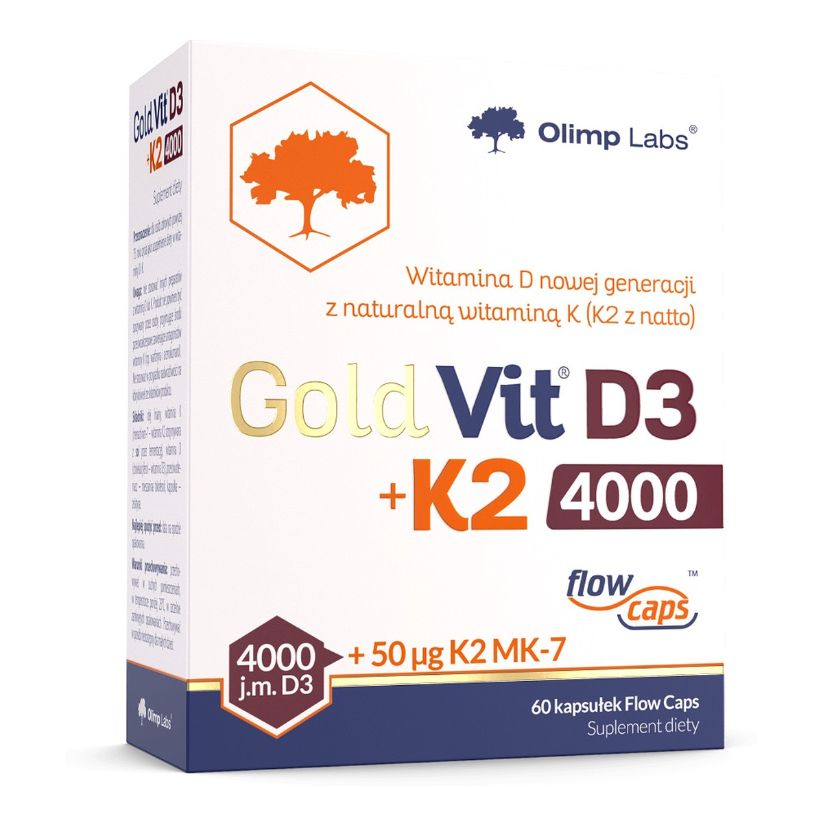 Olimp Labs Gold-Vit D3+K2 4000 suplement diety 60 kapsułek