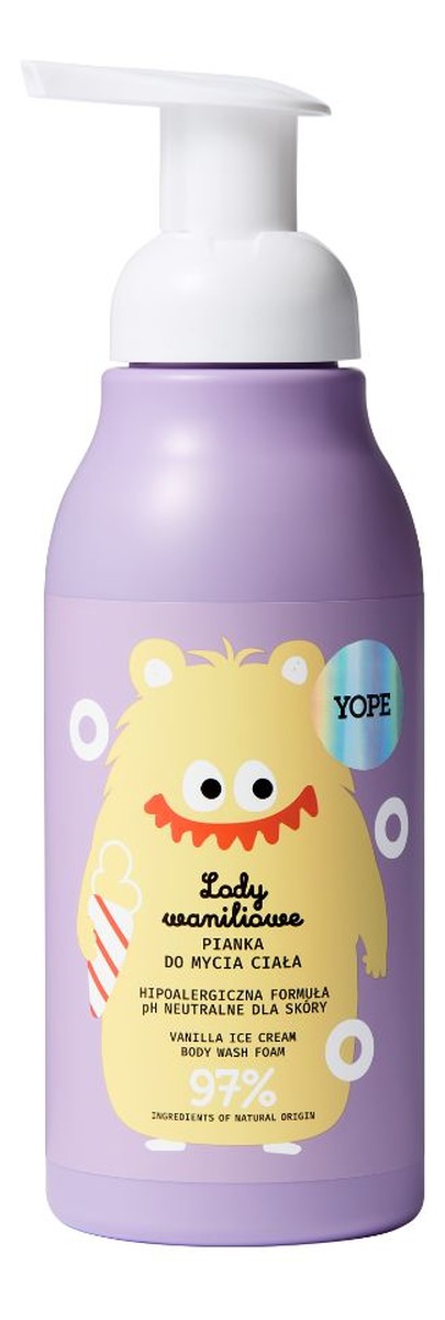 Pianka do mycia ciała dla dzieci Lody Waniliowe