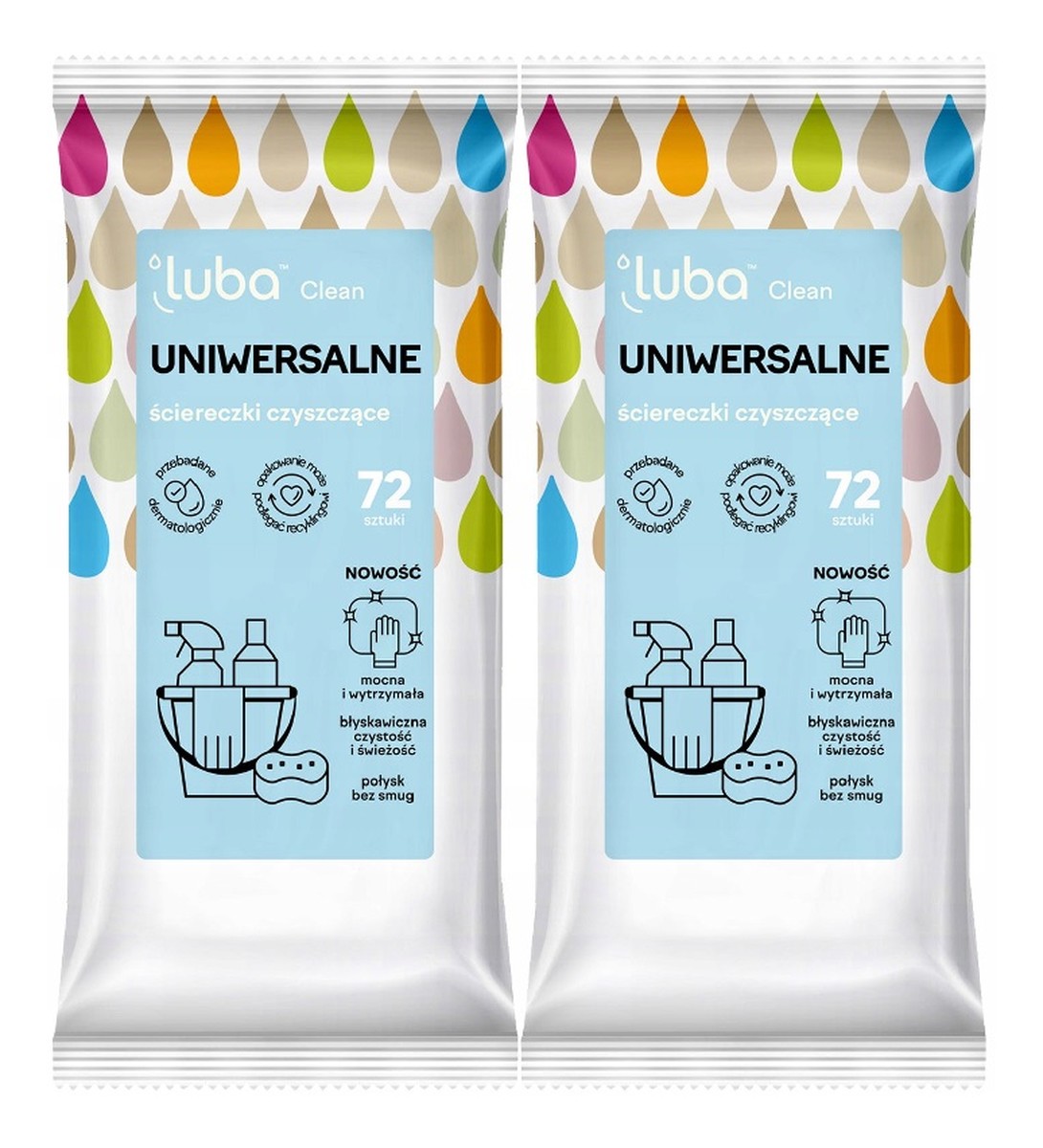 Clean uniwersalne ściereczki czyszczące 2x72szt.