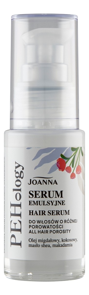 Serum emulsyjne do włosów o różnej porowatości