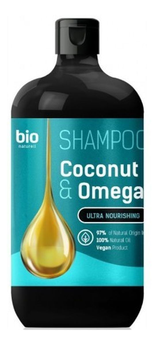 Bio naturell coconut oil & omega 3 szampon do wszystkich rodzajów włosów