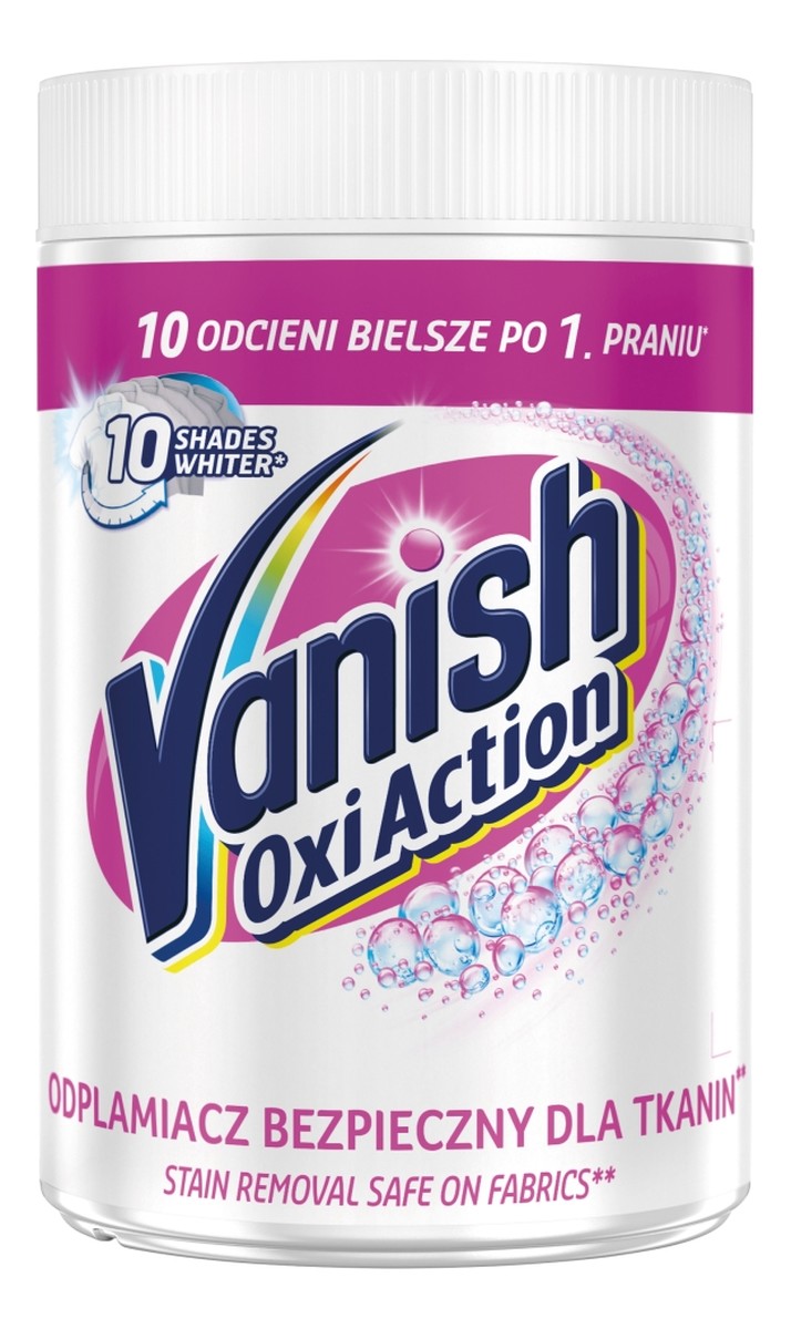 Oxi action odplamiacz do białych tkanin w proszku