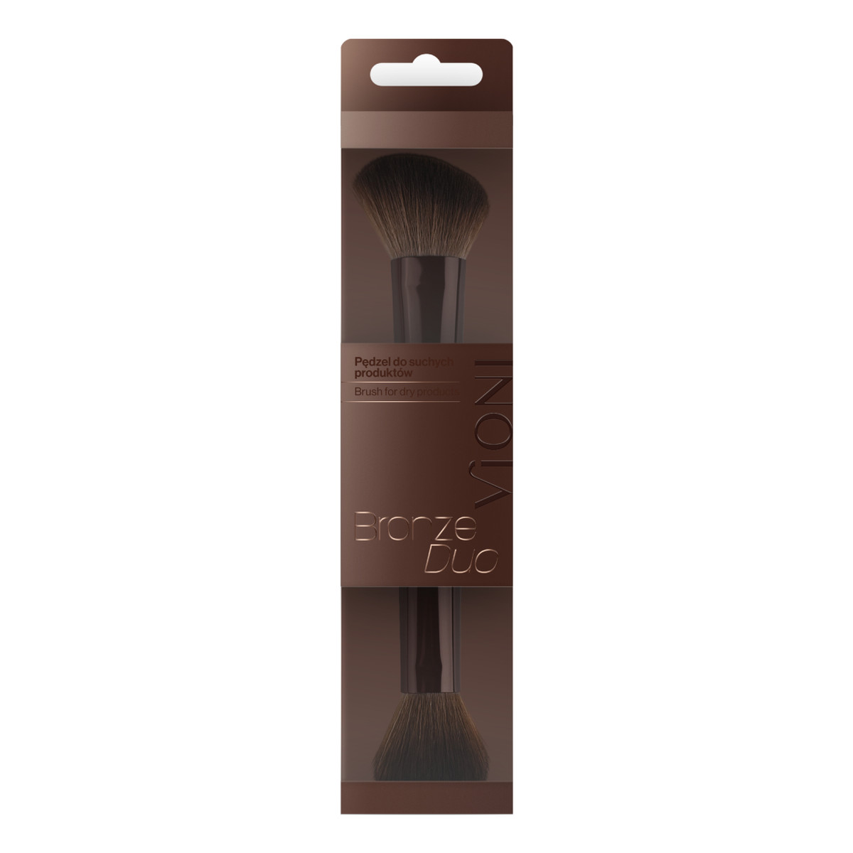 Vioni Bronze Duo pędzel do produktów suchych dwustronny