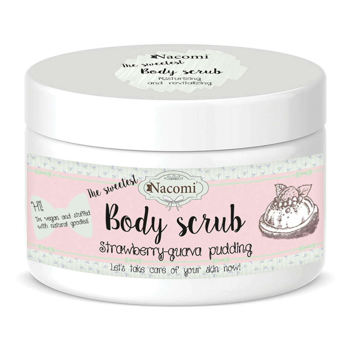 Nacomi Body Scrub Strawberry-Guawa Pudding Peeling Do Ciała Truskawkowy Pudding Z Gujawą 200g