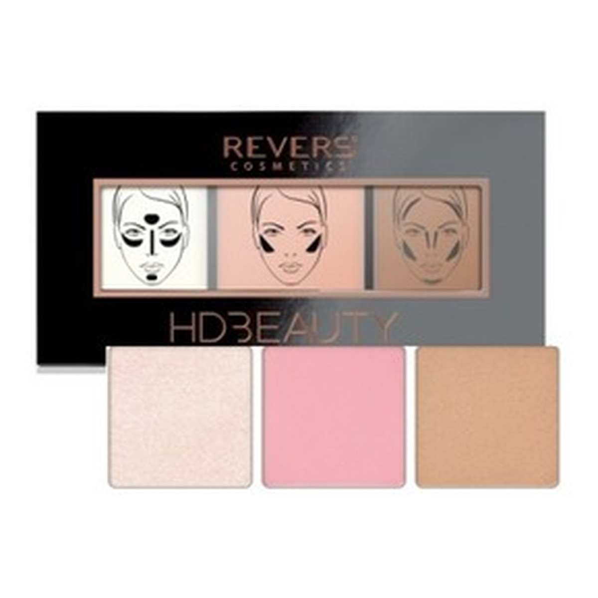 Revers HDBeauty Pro Contour Paleta do konturowania twarzy 12g