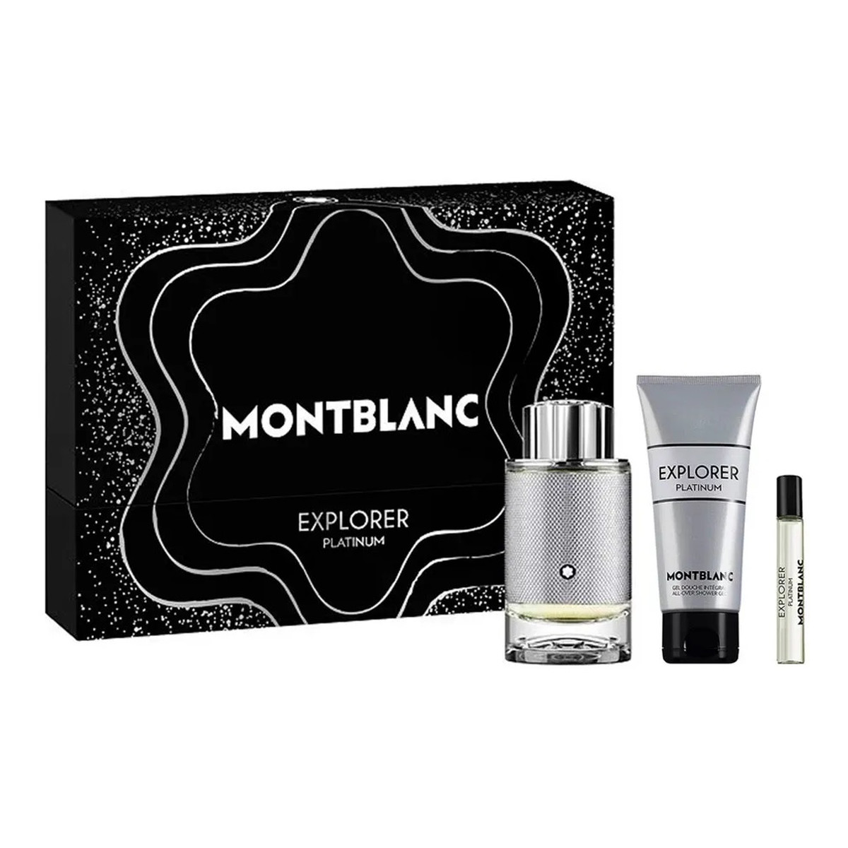 Mont Blanc Explorer Platinum Zestaw woda perfumowana spray 100ml + miniatura wody perfumowanej 7.5ml + żel pod prysznic 100ml