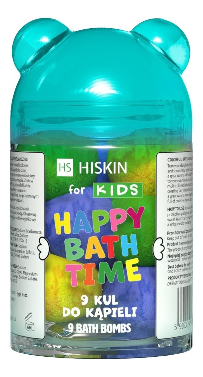 For kids happy bath time kule do kąpieli-miś 9 sztuk