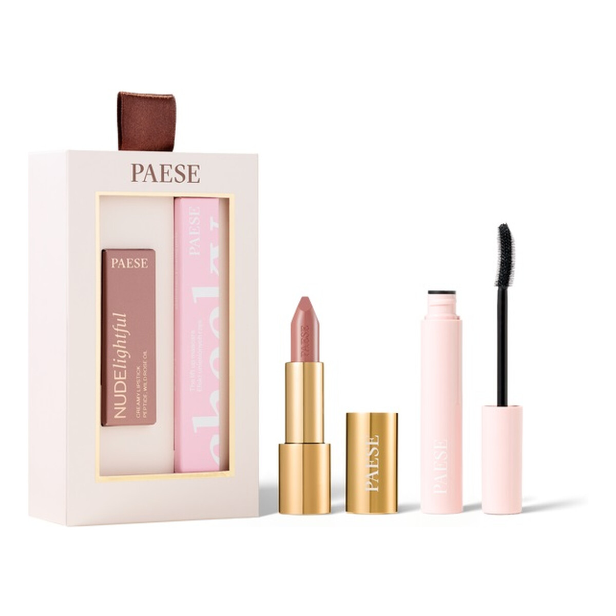 Paese Cheeky Nude Look Zestaw tusz do rzęs 9ml + pomadka do ust 4.5g