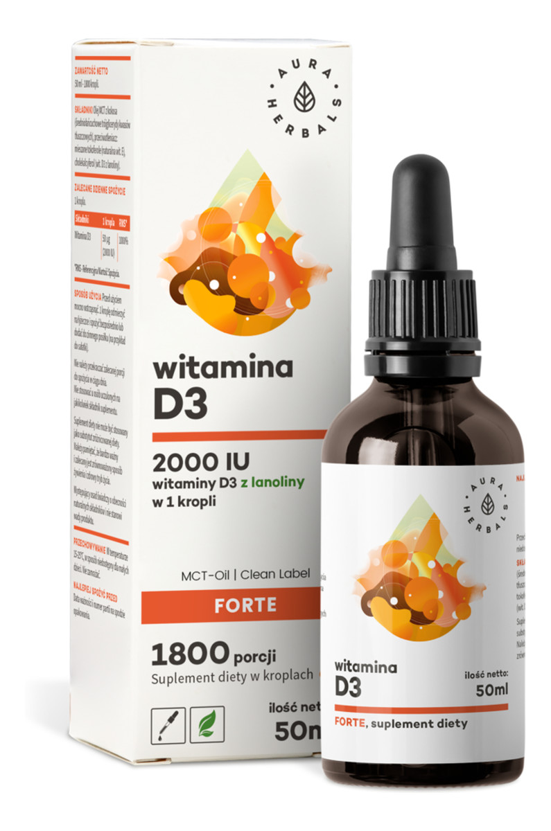 Witamina D3 Forte 2000 IU + MCT - krople