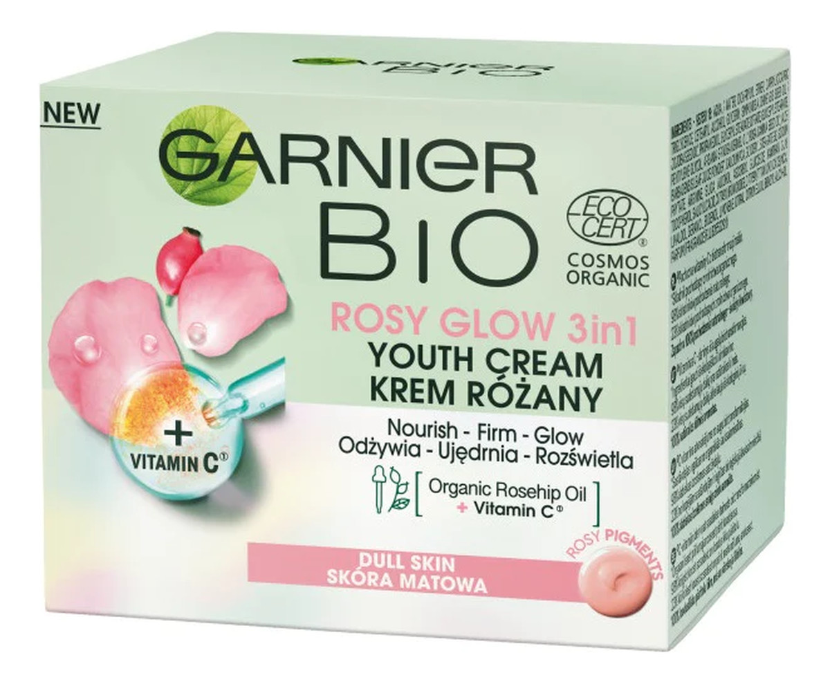 Rosy Glow 3in1 Youth Cream Krem różany przeciw oznakom starzenia dla skóry matowej