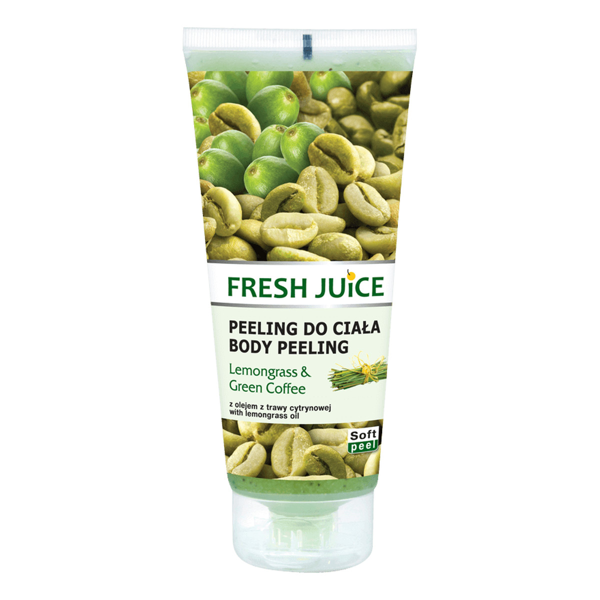 Fresh Juice Lemongrass & Green Coffee Żel peelingujący do ciała z olejkiem z trawy cytrynowej 200ml