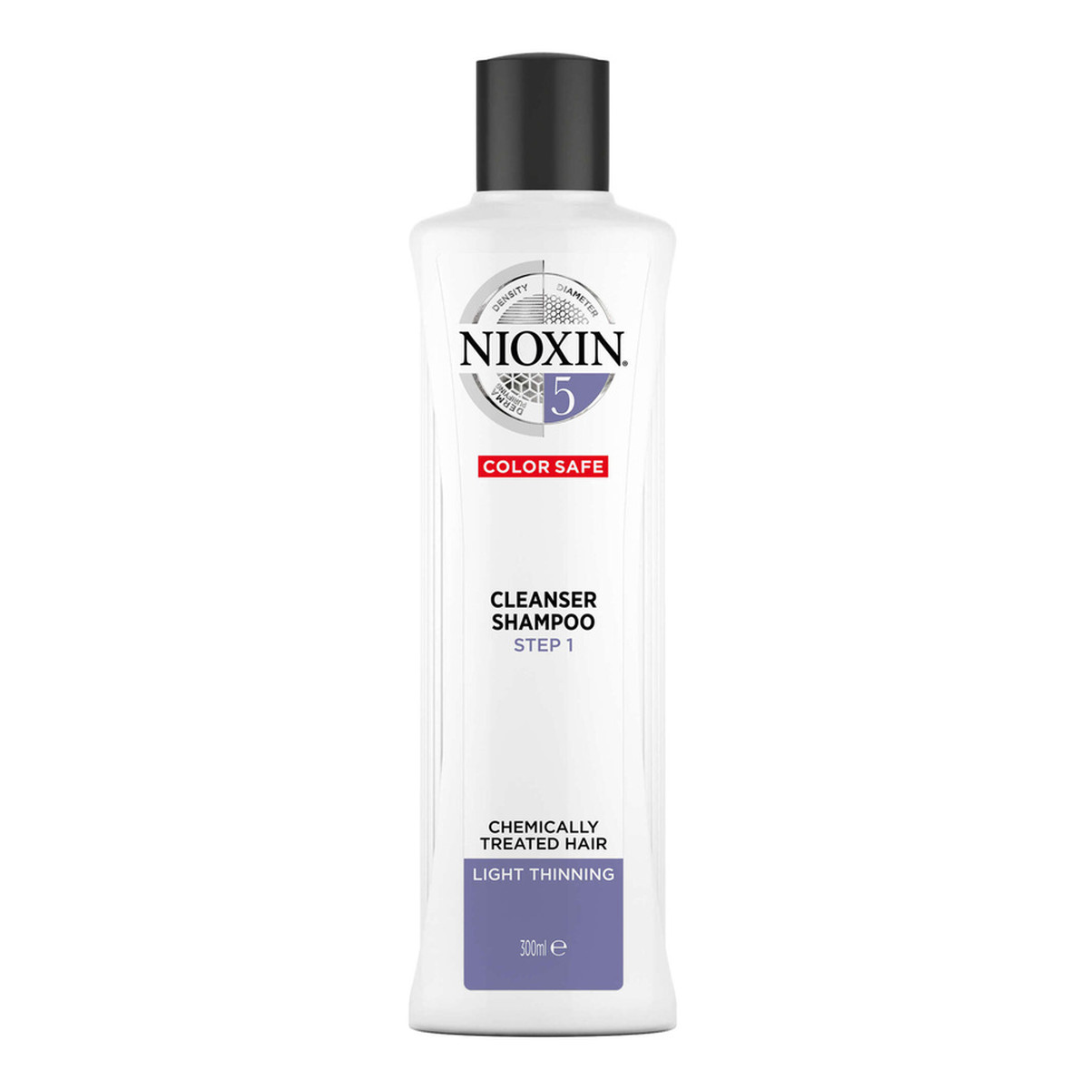 Nioxin System 5 cleanser shampoo oczyszczający szampon do włosów lekko przerzedzonych i poddanych zabiegom chemicznym 300ml