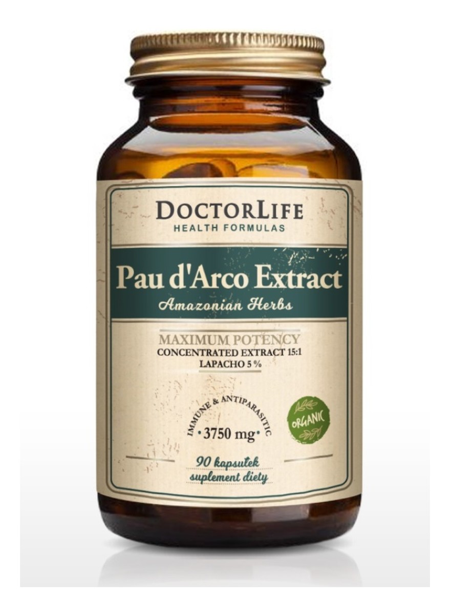 Pau Darco Extract Ekstrakt Z Kory Wewnętrznej 3750mg suplement diety 90 kapsułek