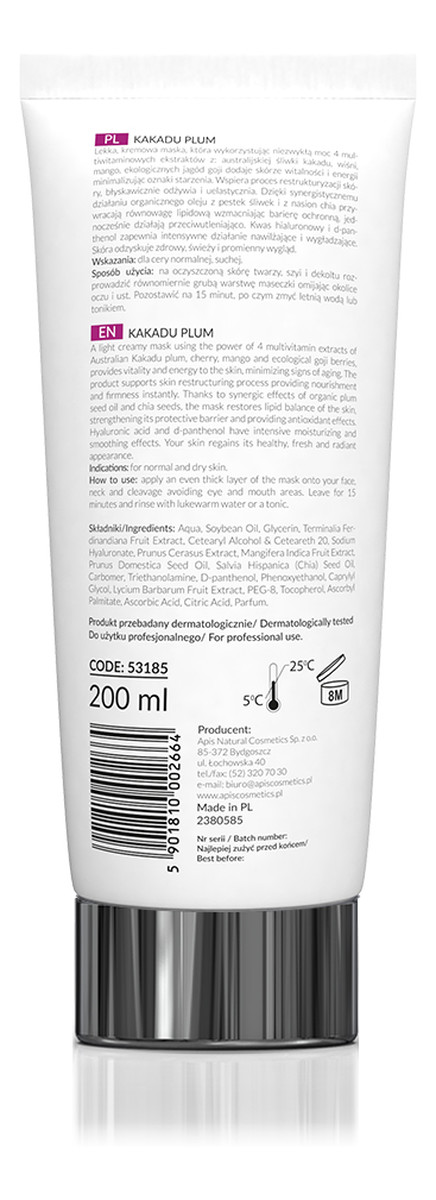 śliwkowa maska do cery normalnej i suchej