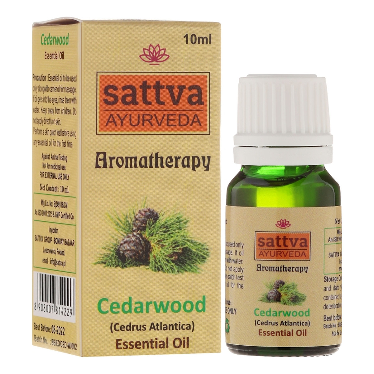 Sattva Aromatherapy Essential Oil Aromatherapy Olejek Eteryczny Drzewo Cedrowe 10ml