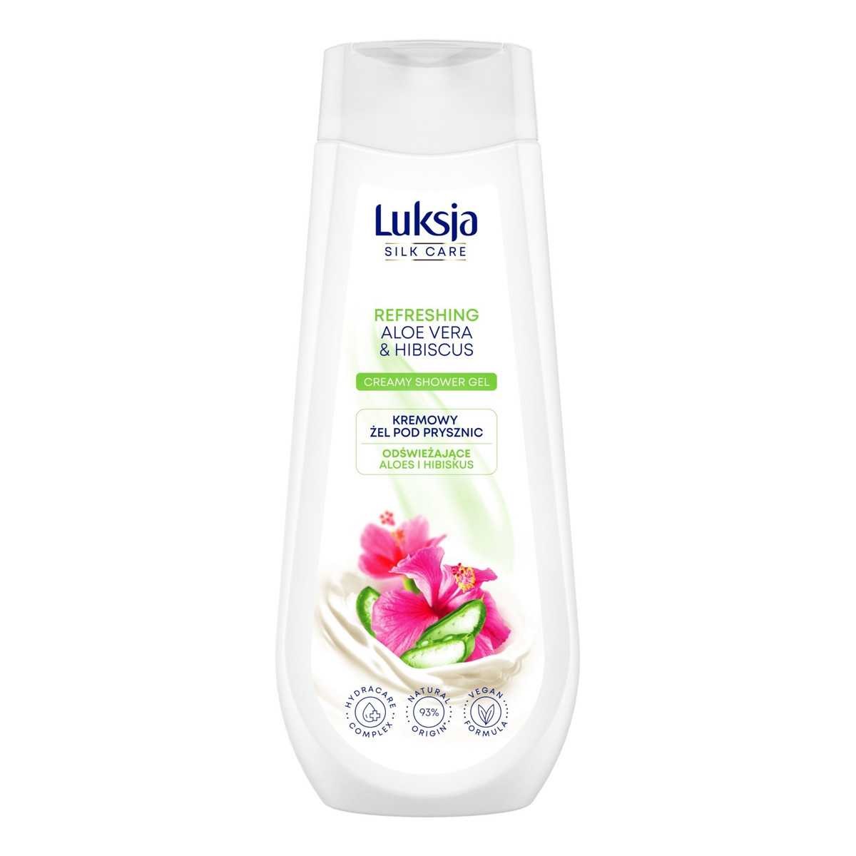 Luksja Silk Care Odświeżający Kremowy żel pod prysznic-aloes i hibiskus 500ml