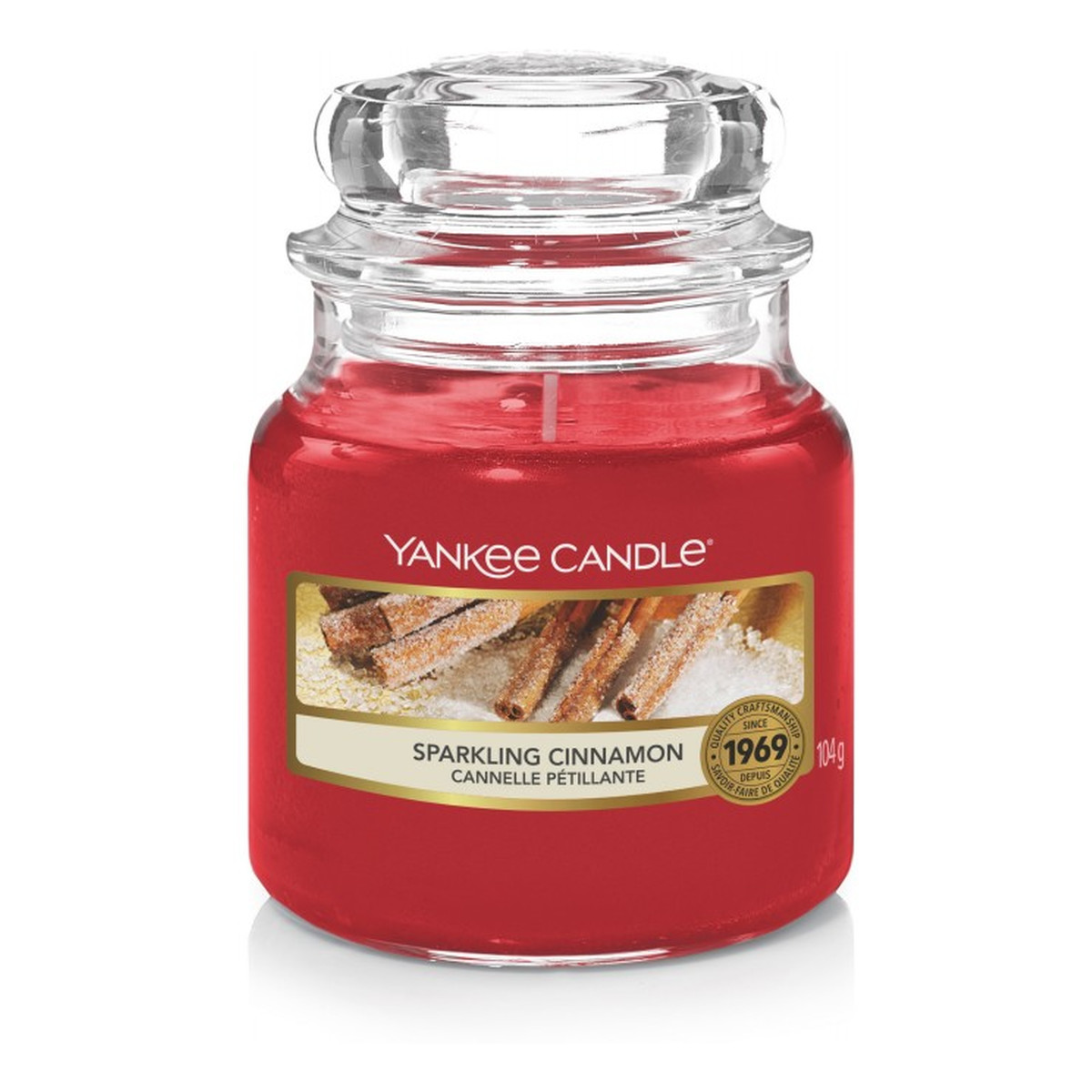 Yankee Candle Świeca zapachowa mały słój sparkling cinnamon 104g