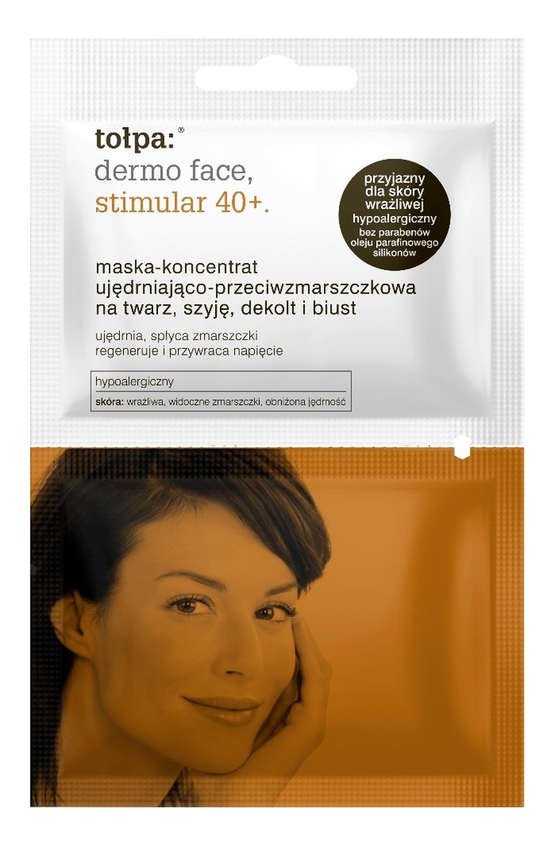 Stimular 40+ maska-koncentrat ujędrniająco-przeciwzmarszczkowa na twarz szyję dekolt i biust (saszetka) 2x6 ml