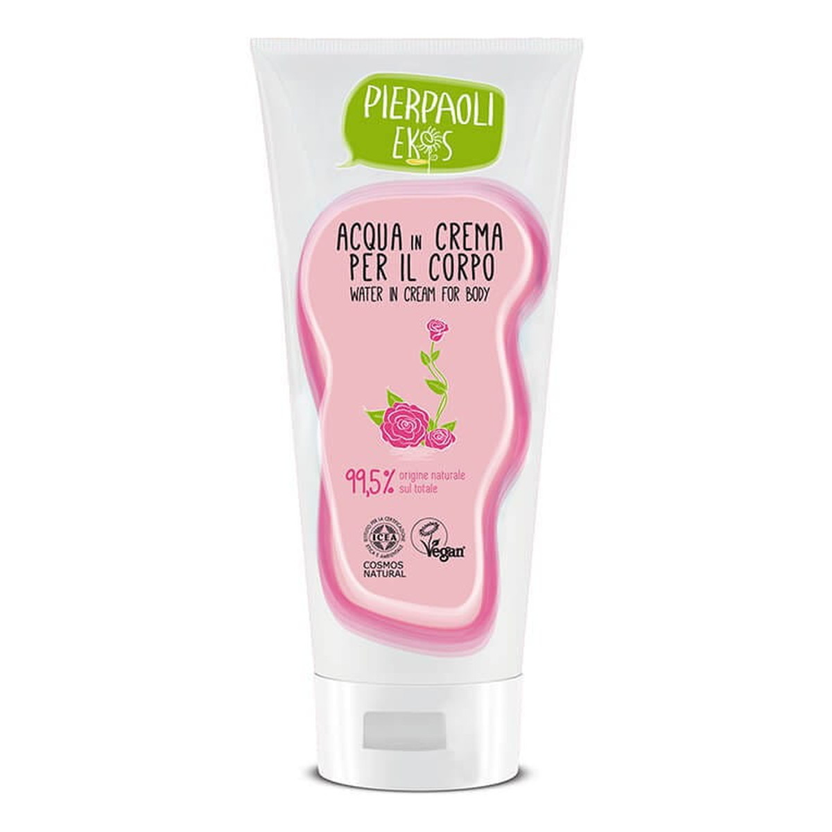 Ekos Personal Care Woda w kremie z organiczną wodą różaną, krem nawilżający do ciała 200ml