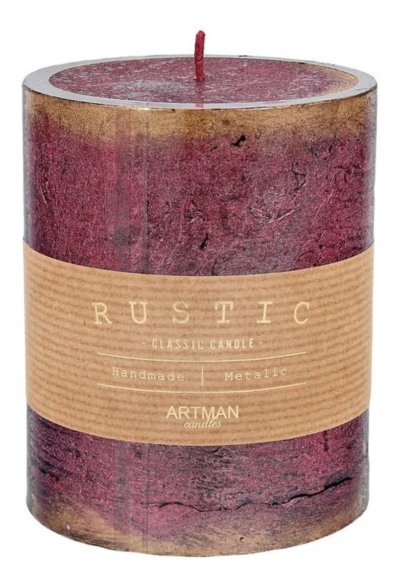 Świeca ozdobna Rustic Patynowany - walec średni