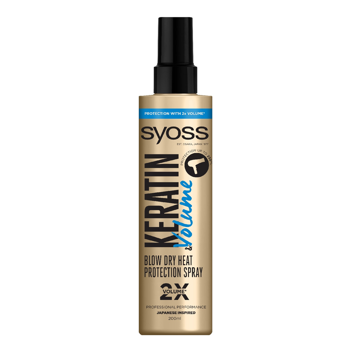 Syoss Keratin & volume spray do włosów termoochronny nadający objętość 200ml