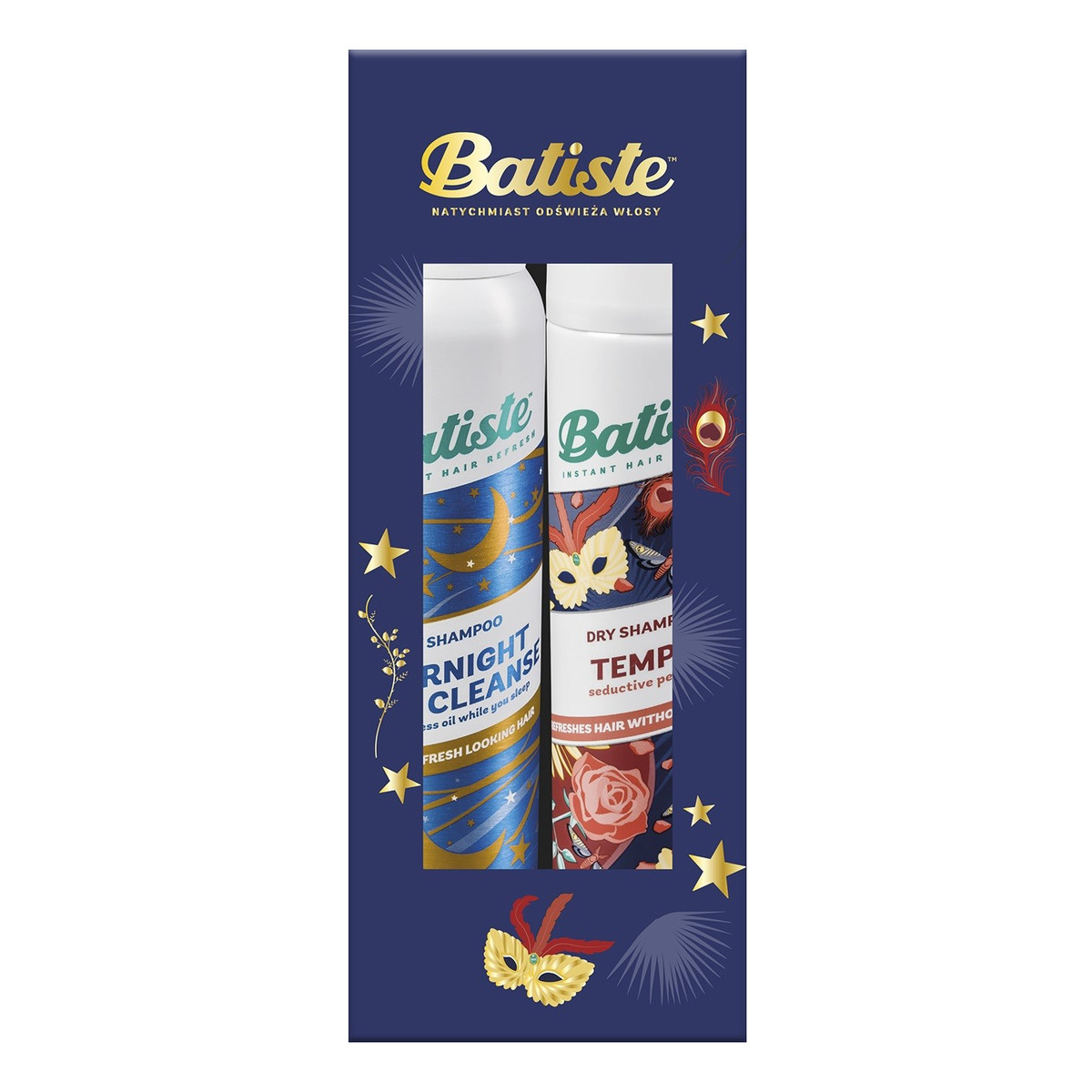 Batiste Zestaw świąteczny (suchy szampon tempt 200ml+overnight light cleanse 200ml)