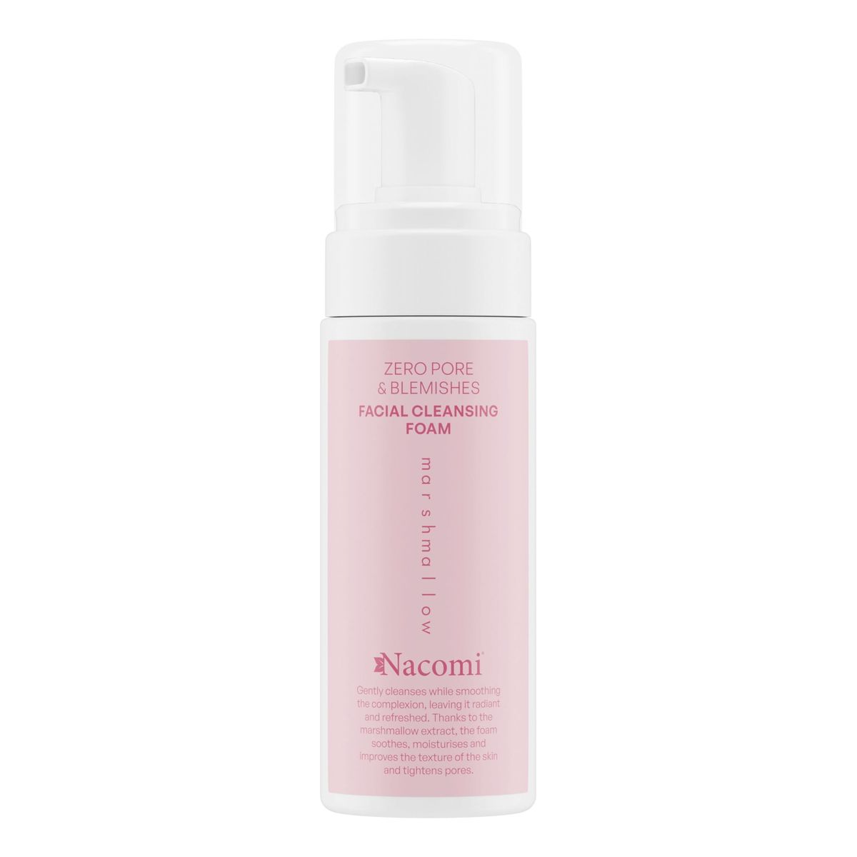 Nacomi Zero pore & blemishes Pianka oczyszczająca do twarzy Marshmallow 150ml