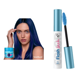 Toner półtrwała odżywka koloryzująca do włosów Midnight Blue + Golden Rose tusz Błękit