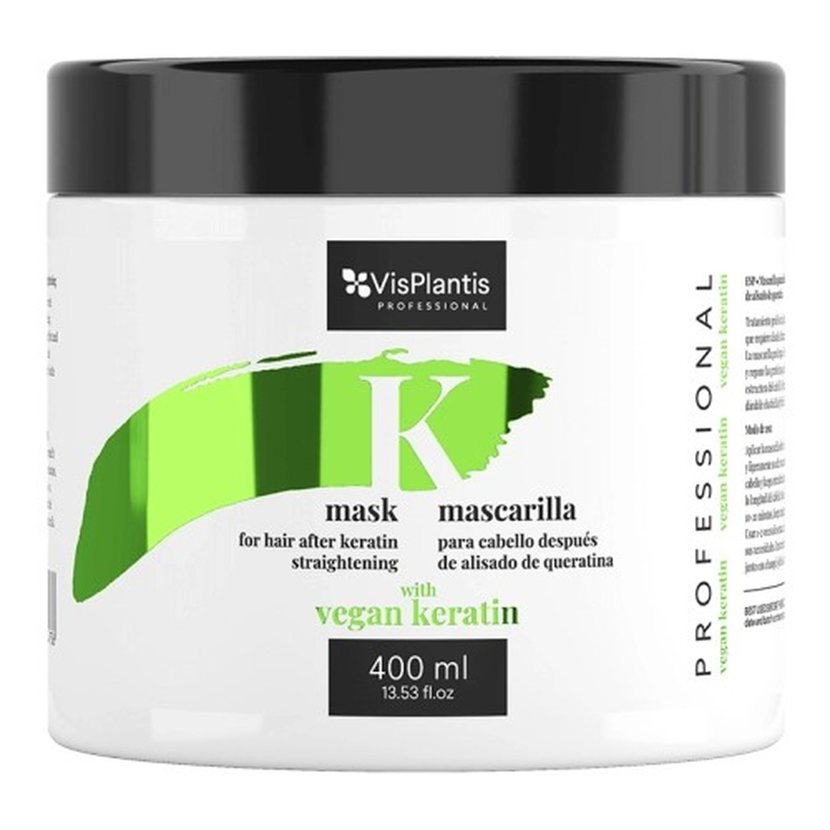 Vis Plantis Professional Maska do włosów po keratynowym prostowaniu - Vegan Keratin 400ml