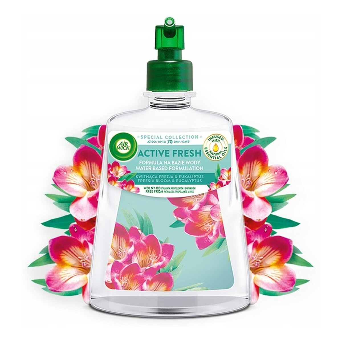 Air Wick Active Fresh odświeżacz wkład Kwitnąca Frezja & Eukaliptus 228ml