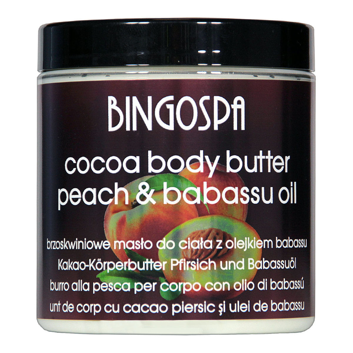 BINGOSPA Brzoskwiniowe masło do ciała z olejkiem babassu 250g