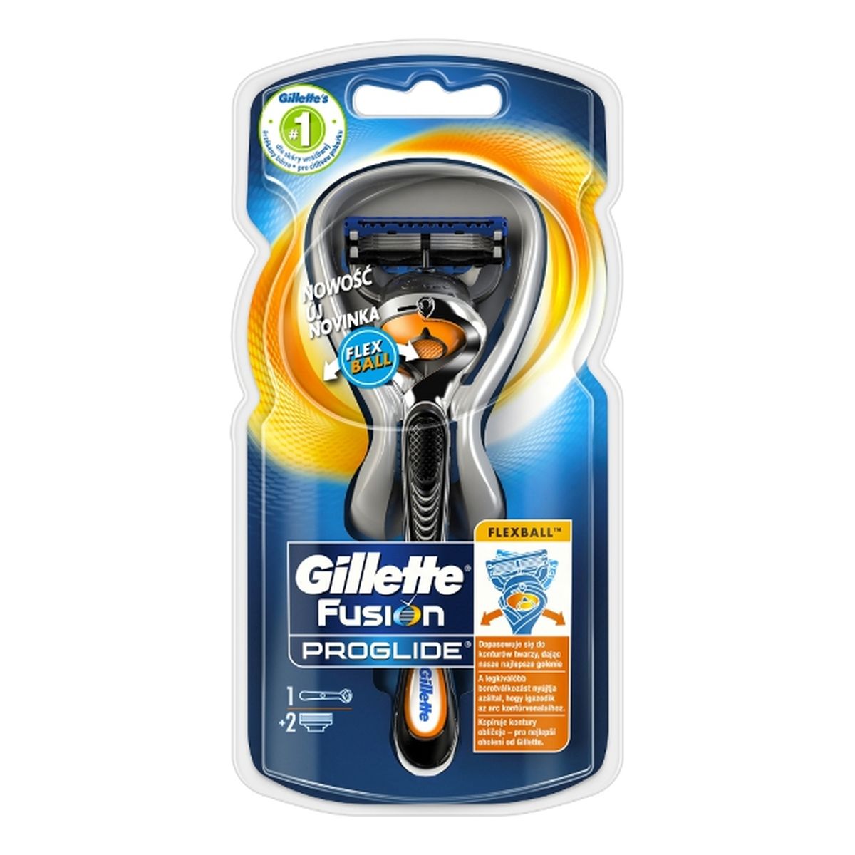 Gillette Fusion Proglide FlexBall Maszynka do golenia 2 Wkłady
