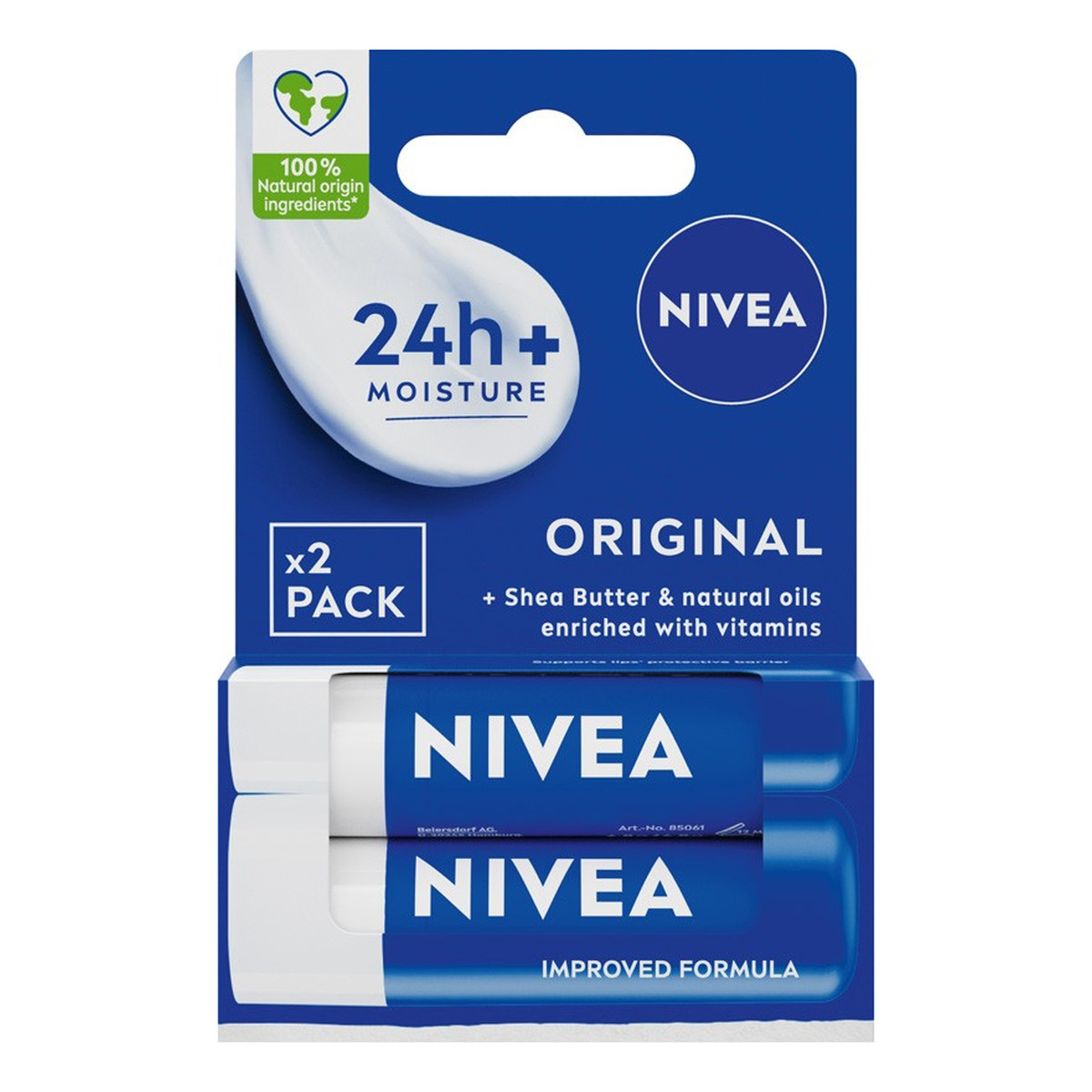 Nivea Lip Care Duo Ochronna Pomadka do Ust x2