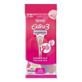Extra3 essentials jednorazowe maszynki do golenia dla kobiet colour mix 3szt.