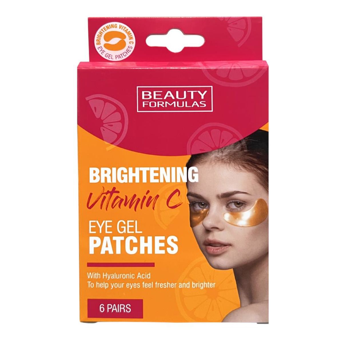 Beauty Formulas Brightening Vitamin C rozjaśniające płatki Żelowe pod oczy z witaminą c 6szt.