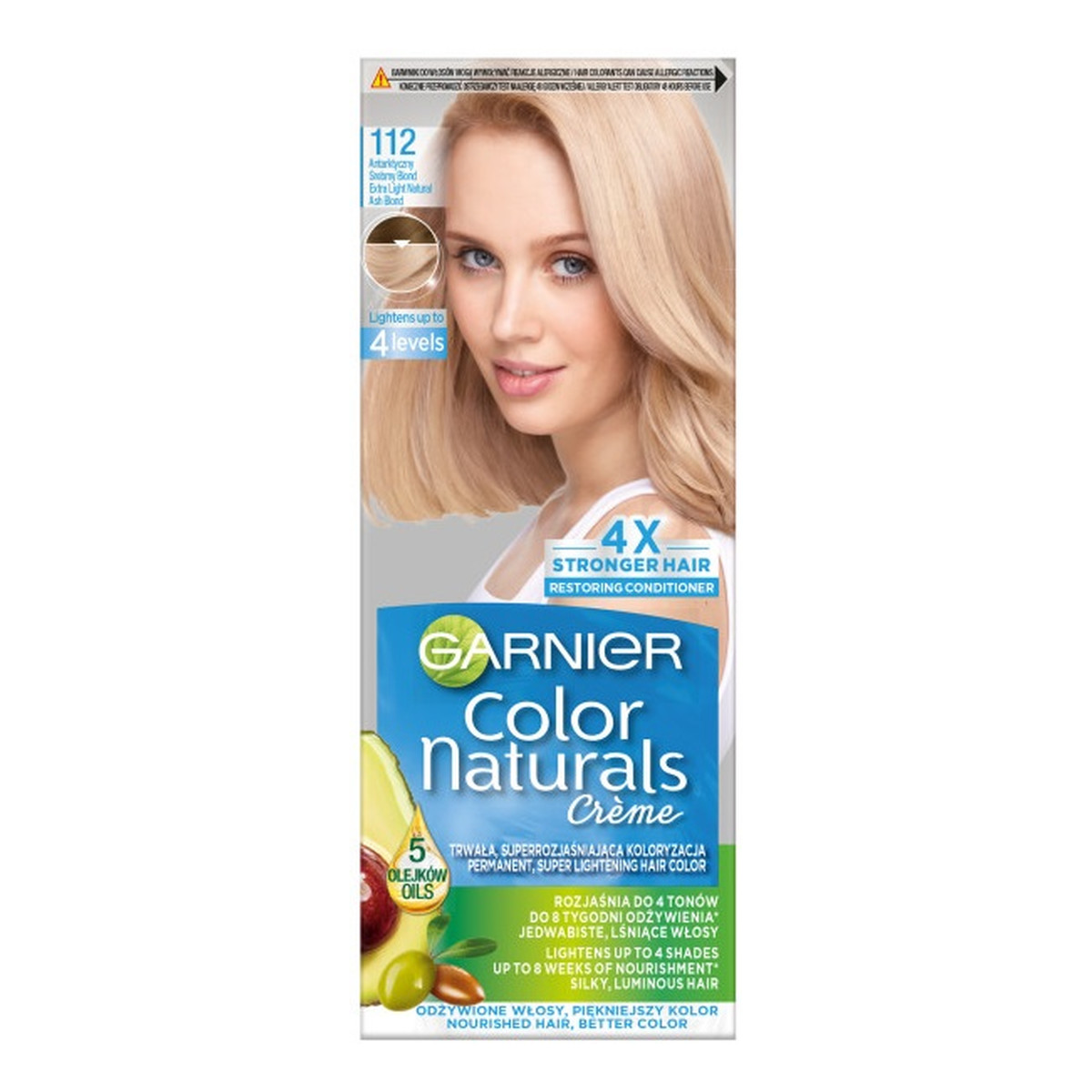 Garnier Color Naturals Krem koloryzujący do włosów 112 arktyczny srebrny blond