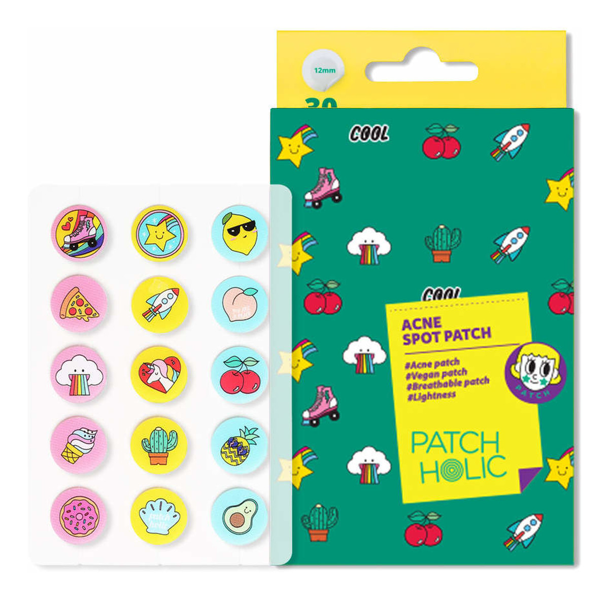 Acne spot patch kolorowe plasterki punktowe na niedoskonałości 30szt