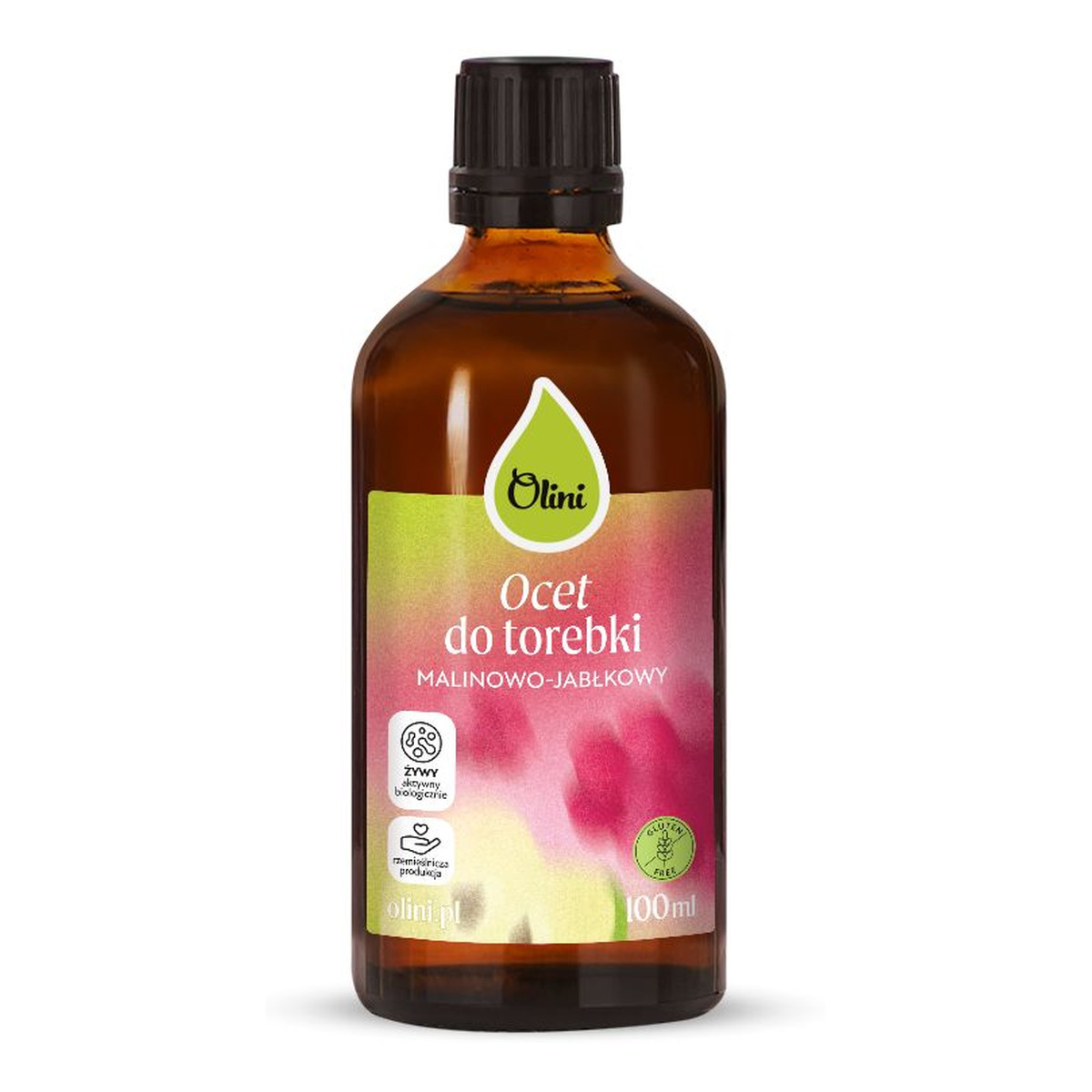 Olini Ocet malinowo-jabłkowy naturalny z polskich owoców 100ml
