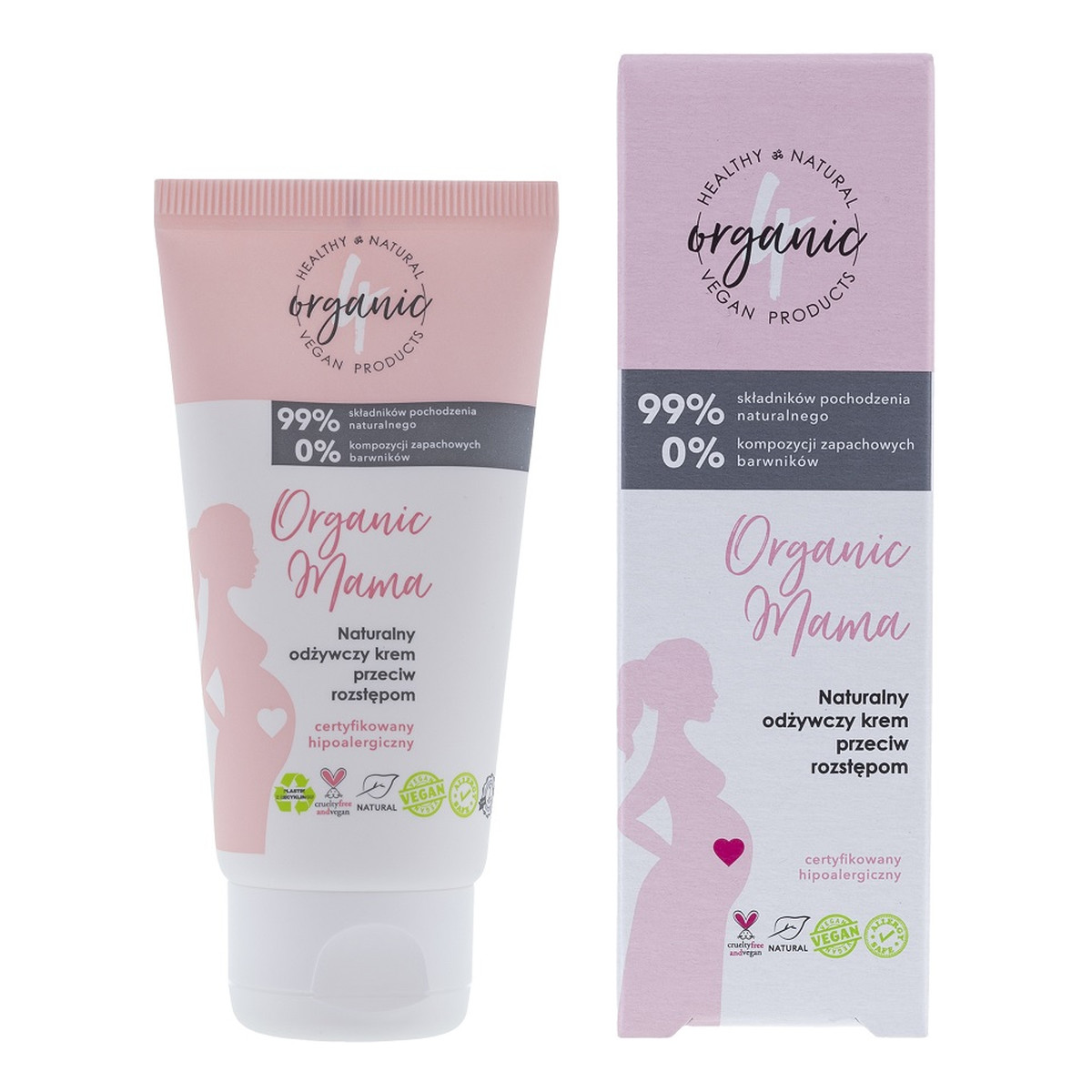 4organic Organic Mama Naturalny odżywczy krem przeciw rozstępom 50ml