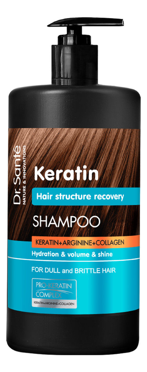 Keratin hair szampon odbudowujący do włosów łamliwych i matowych