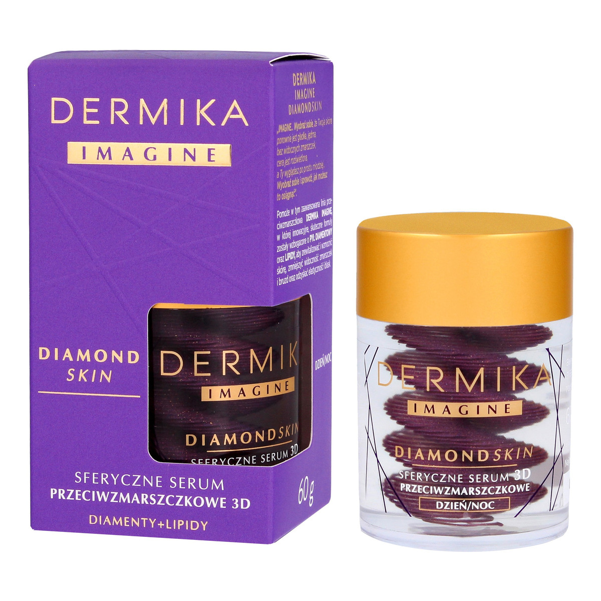 Dermika Imagine Diamond Skin Sferyczne Serum przeciwzmarszczkowe 3D 60g