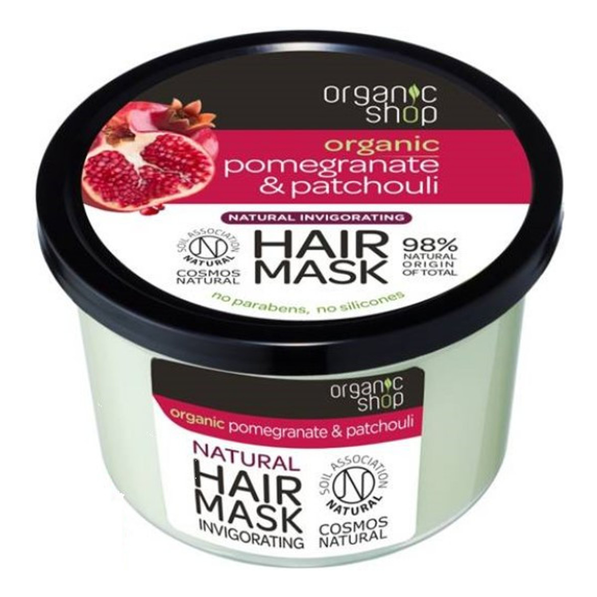 Organic Shop Orzeźwiająca Maska do włosów Granat&Paczula 250ml