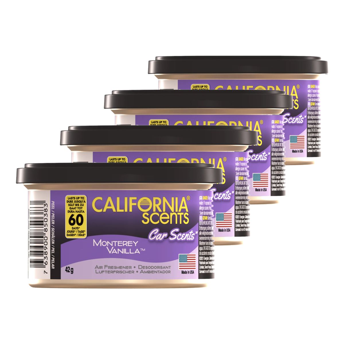 California Scents Car Scents Zapach Monterey Vanilla 4szt.