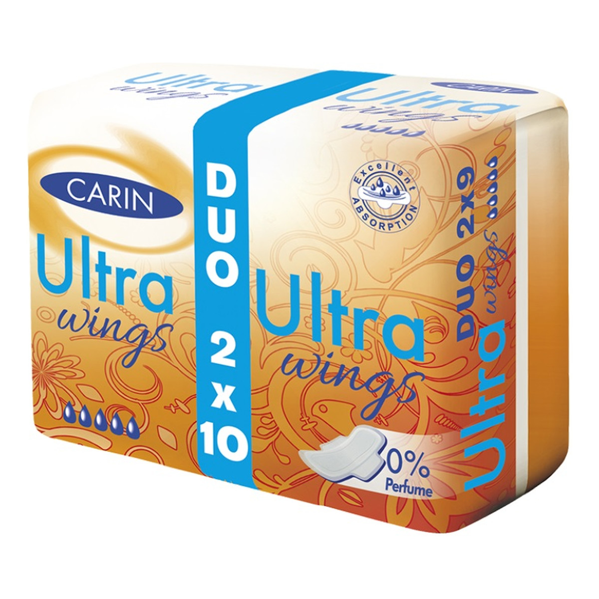 Carin Ultra wings podpaski higieniczne duo pack 2x10szt