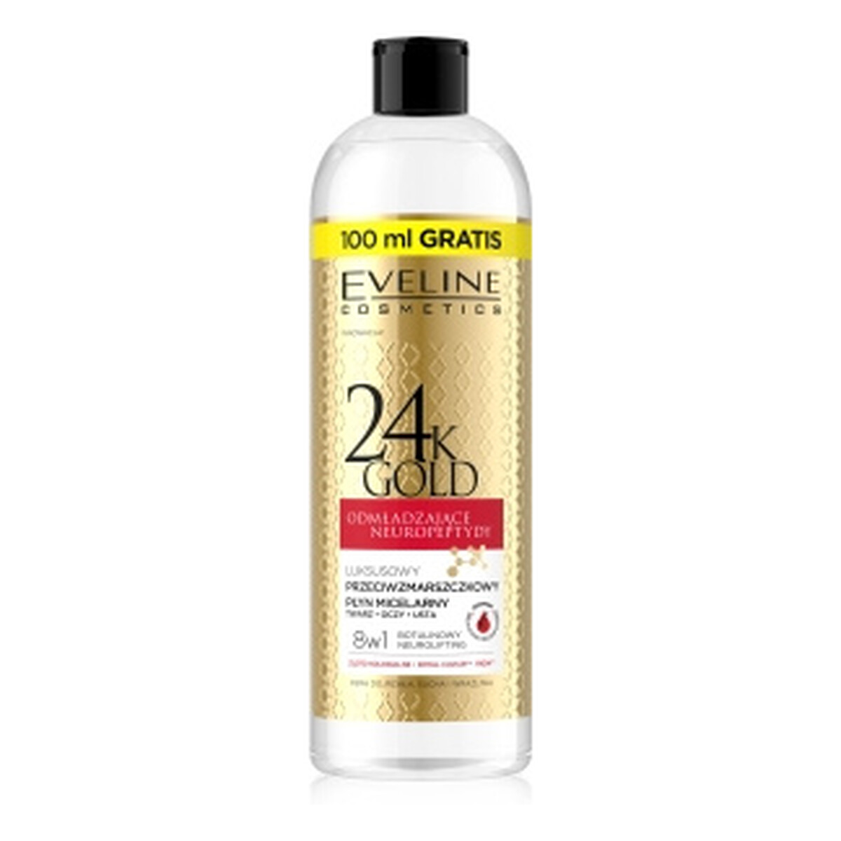 Eveline 24K Gold Luksusowy płyn micelarny przeciwzmarszczkowy 500ml