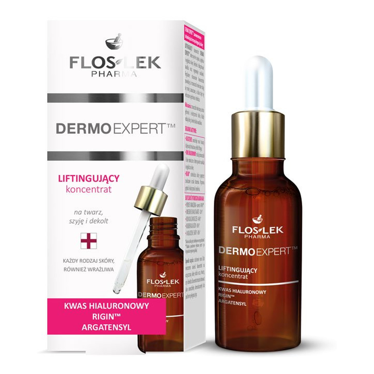 FlosLek Pharma Dermo Expert Koncentrat Liftingujący Na Twarz, Szyję i Dekolt 30ml