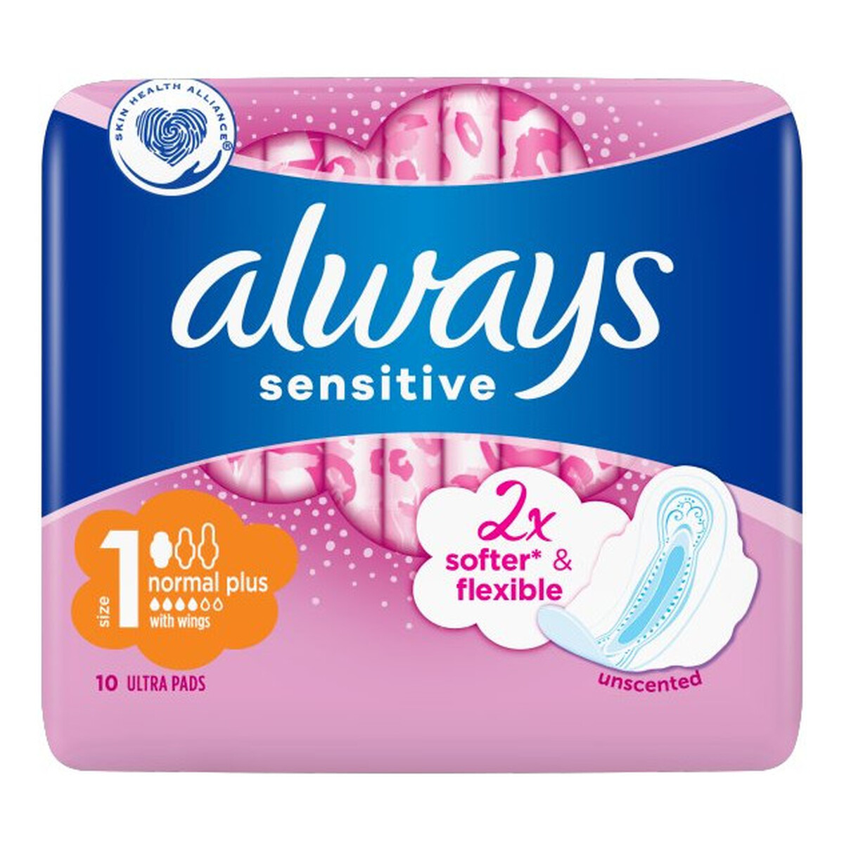 Always Ultra Podpaski ze skrzydełkami Sensitive Normal Plus