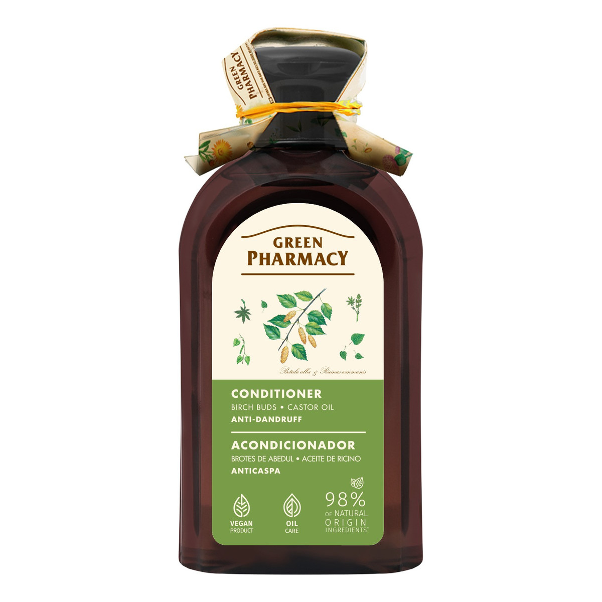 ELFA PHARM Green pharmacy odżywka przeciwłupieżowa pąki brzozy i olej rycynowy 300ml